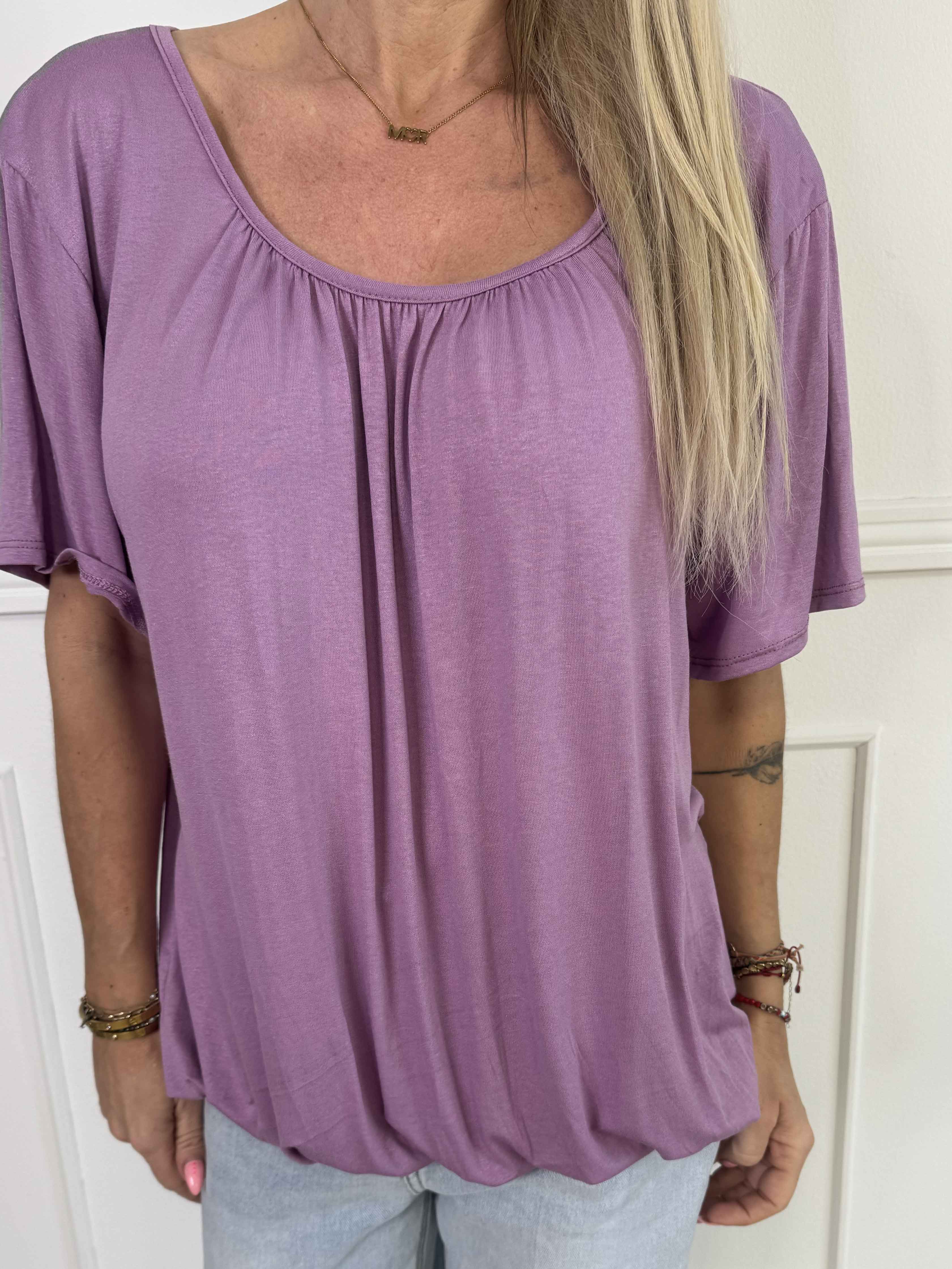 Miracle t-shirt - Basis t-shirt med elastik forneden (bestseller)